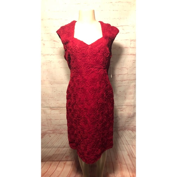 red cocktail dress size 16